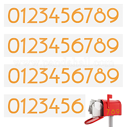 Gorgecraft водостойкие самоклеящиеся наклейки для рукоделия, для украшения ежедневника поделки скрапбукинг, число 0~9, оранжевые, 71x11.1x0.01 см, 4sheets / комплект