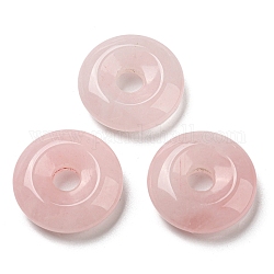 Ciondoli quazo rosa naturale, ciondoli per disco ciambella/pi, 24.5~25x6.5~7mm, Foro: 5~6 mm