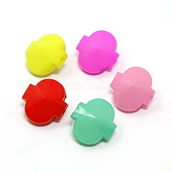Opaque Plastic Acrylic Lantern Beads, Mixed Color, 12x14x7.5mm, Hole: 2mm, about: 1000pcs/500g