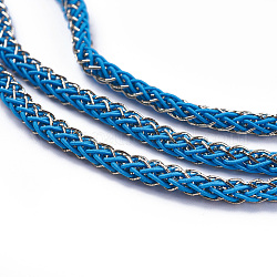 Geflochtene Polyestercord, mit elastischer Polyesterschnur, Verdeck blau, 5 mm, 50 Yards / Bündel (150 Fuß / Bündel)