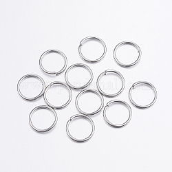 Craftdady 304 открытые прыжковые кольца из нержавеющей стали, цвет нержавеющей стали, 12x1.2 мм, внутренний диаметр: 10 мм