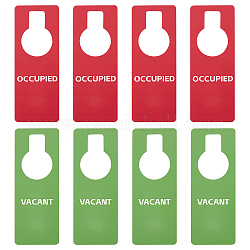 Globleland 8 pièces en plastique porte bouton cintres signes pvc vacant occupé porte signes cintre signes pour bureau chambre hôtel décoration, rouge et vert
