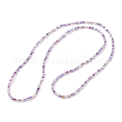 Joyería de cuentas de cintura, cadena del cuerpo, cadena de vientre con cuentas de semillas de vidrio, joyas de bikini para mujer niña, púrpura medio, 770mm