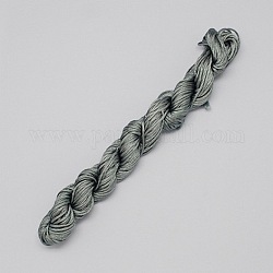 22M fil de bijoux en nylon, corde de nylon pour les bracelets faisant, grises , 1mm