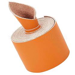 Плоский шнур из микрофибры из искусственной кожи, аксессуары для одежды, оранжевые, 50x1.5 мм, около 2.19 ярда (2 м) / рулон