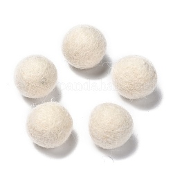 Bolas de fieltro de lana, blanco, 18~22mm