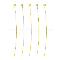 Brass Ball Head Pin, Golden, 45x0.5mm, 24 Gauge, 228pcs/20g, Head: 1.8mm