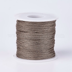 Polyester-Metallfaden, Kokosnuss braun, 1 mm, Ca. 100m / Rolle (109.36yards / Rolle)