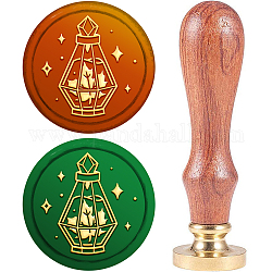 CRASPIRE Magic Potion Bottle Wax Seal Stamp 25mm Maple Leaf Detachable Brass Head with Wooden Handle Sealing Stamp Wedding Letter Invitation Halloween Envelope Card Scrapbook Wrapping Gift for Friend