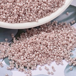 MIYUKI Delica Beads, Cylinder, Japanese Seed Beads, 11/0, (DB1535) Opaque Pink Champagne YellowCeylon, 1.3x1.6mm, Hole: 0.8mm, about 10000pcs/bag, 50g/bag