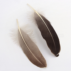 Accesorios de traje de pluma de ganso, teñido, gris oscuro, 160~215x36~47mm