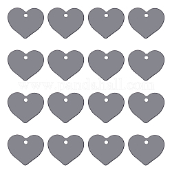 Кулоны из латуни, сердце, металлический черный, 16.5x19.5x1 мм, отверстие : 2 мм, 30 шт / коробка