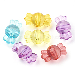 Perles en acrylique transparente, candy, couleur mixte, 16.5x9x9mm, Trou: 1.5mm