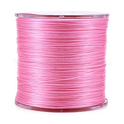 Flache elastische Kristallschnur, elastischer Perlenfaden, für Stretcharmbandherstellung, rosa, 0.5 mm, ca. 328.08 Yard (300m)/Rolle