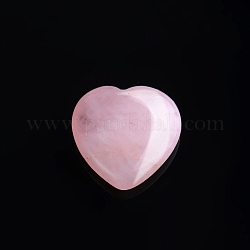 Pierre de coeur d'amour de quartz rose naturel, pierre de palme de poche pour équilibrer le reiki, décorations d'affichage à la maison, 20x20mm