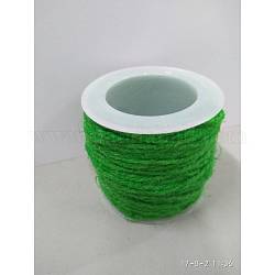 Corda di iuta, corda di iuta, spago di iuta, per fare gioielli, verde, 2mm, circa 10.93 iarde (10 m)/rotolo