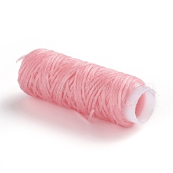 Gewachsten Polyester-Schnur, für Schmuck machen, rosa, 0.8 mm, ca. 30 m / Rolle