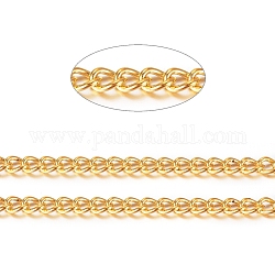 Железные витые цепочки обуздать цепи, несварные, золотые, 5.5x3.5x1 мм, около 164.04 фута (50 м) / рулон