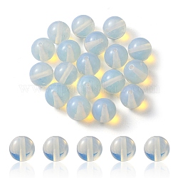 20 Stück Opalit-Rundperlen, 10 mm, Bohrung: 1 mm