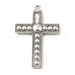 Tibetan Style Alloy Pendants, Cross, Antique Silver, 34x22.5x3mm, Hole: 1.6mm, 210pcs/500g