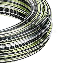 Fil d'aluminium rond, pour la fabrication de bijoux, colorées, 18 jauge, 1mm, environ 307.08 pied (93.6 m)/rouleau