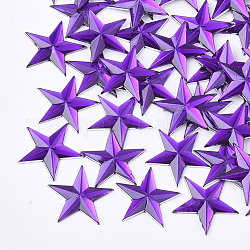 Cabochons en plastique, étoiles du nord, bleu violet, 13x14x1.5 mm, environ 2000 PCs / sac