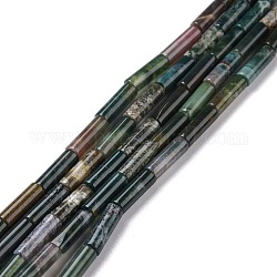 Natural Indian Agate Beads Strands, Column, 13x4mm, Hole: 1.2mm, about 28pcs/strand, 15.20''(38.6~39.1cm)