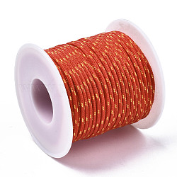 Cordon polyester polyvalent, pour la fabrication de bracelets en corde ou de lacets de bottes, chocolat, 2mm, environ 21.87 yards (20 m)/rouleau