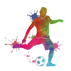Adesivi murali in pvc, decorazione murale, giocatore di football, 390x1180mm
