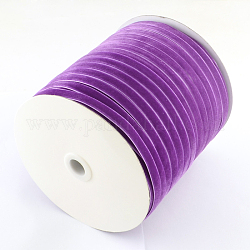 1/2 inch Single Face Velvet Ribbon, Dark Orchid, 1/2 inch(12.7mm), about 100yards/roll(91.44m/roll)
