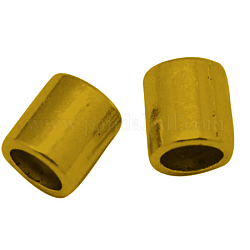 Abalorios de aleación de estilo tibetano, Sin cadmio y níque y plomo, columna, color dorado antiguo, 9x8mm, agujero: 6 mm