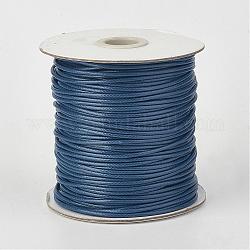 Экологически чистый корейский вощеный шнур из полиэстера, Marine Blue, 2 мм, о 90yards / рулон (80 м / рулон)
