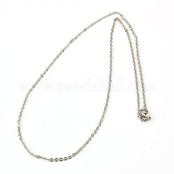 304 acciaio inossidabile collane collane a catena cavi donne, colore acciaio inossidabile, 14.9 pollice (37.8 cm)