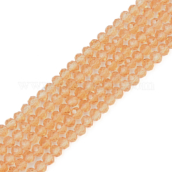 Chapelets de perles en verre, facette, rondelle, Pérou, 10x8mm, Trou: 1mm, Environ 65~66 pcs/chapelet, 20.8~21.2 pouce (53~54 cm)