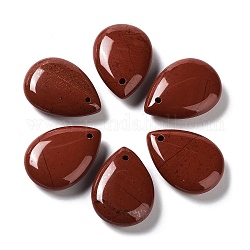 Natürliche rote Jaspis Anhänger, Träne Anhänger / charms, 22.5~25x17~18x7 mm, Bohrung: 1.6 mm