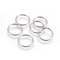 304 Stainless Steel Open Jump Rings, Stainless Steel Color, 16x1.3mm, Inner Diameter: 13mm, 450pcs/bag