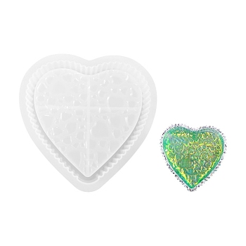 Bandeja en forma de corazón moldes de silicona de calidad alimentaria DIY-D074-01