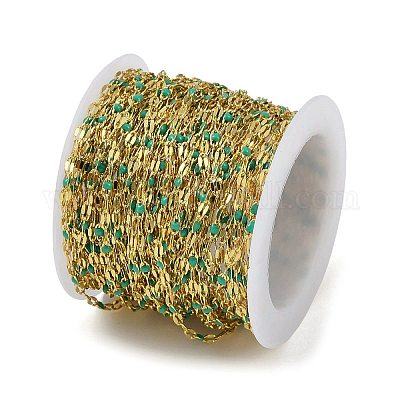 Catene in ottone placcate a cremagliera&nbsp;AJEW-Q153-02G-07-1
