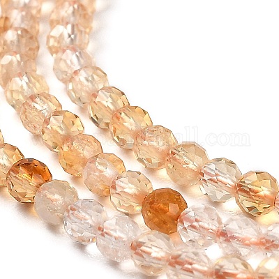Brins de perles de citrine naturelle chauffées&nbsp;G-Q002-B04-03-1