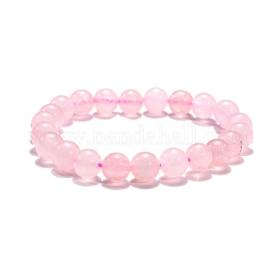 Natürliche Rose Stretch-Armbänder Quarz wulstige&nbsp;B072-1-1