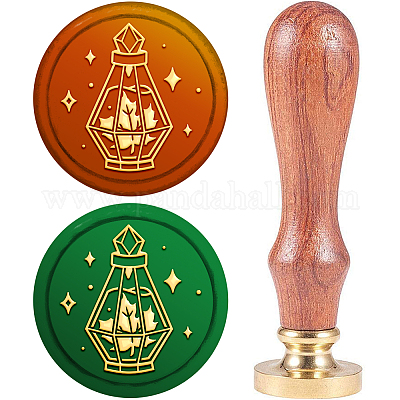 6 PCS Wax Seal Stamp Set with Magic Symbols Wax Stamp Heads and Wooden  Handle, V