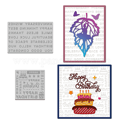 Word Die Cuts for Card Making Happy Birthday Metal Cutting Dies