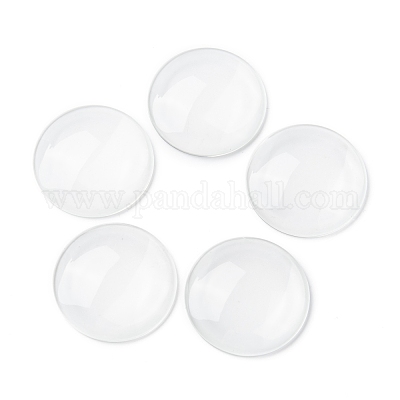 Transparente Glas Cabochons&nbsp;GGLA-R026-45mm-1