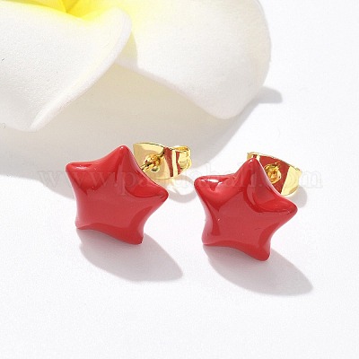 Messing Ohrstecker&nbsp;EJEW-F359-07G-1