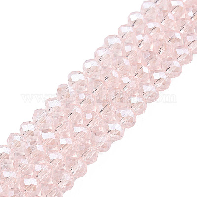 Chapelets de perles en verre électroplaqué&nbsp;EGLA-A034-T6mm-A03-1