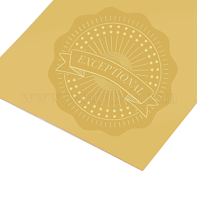 Wholesale Self Adhesive Gold Foil Embossed Stickers 