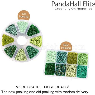 PandaHall Elite 24 Color 12/0 Glass Seed Beads 2mm About 40000 Pieces  Assorted in Individual Boxes 