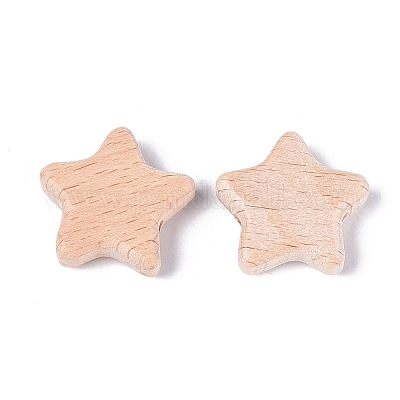 Natürliche Buchenholzperlen&nbsp;WOOD-Q001-05-1