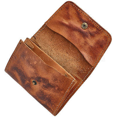 Shop CHGCRAFT Leather Double Pouch Card Wallet Holder Vintage