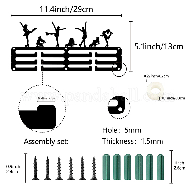 Creatcabin pattinaggio su ghiaccio porta medaglia medaglia gancio  espositore sport metallo appeso ferro piccolo supporto decorazione